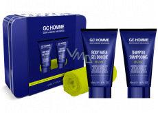 Grace Cole GC Sport cleansing gel 50 ml + shampoo 50 ml + washcloth + tin can, cosmetic set for men