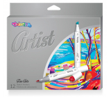 Colorino Artist sketch markers double-sided, brush and cut tip 12 rich colours