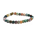 Agate Indian bracelet elastic natural stone, ball 6 mm / 16 - 17 cm, symbolizes the element of earth