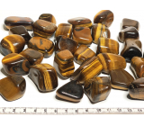 Tiger Eye Hmatka Tumbled natural stone approx. 4 cm 1 piece, stone of the sun and earth, brings luck and wealth