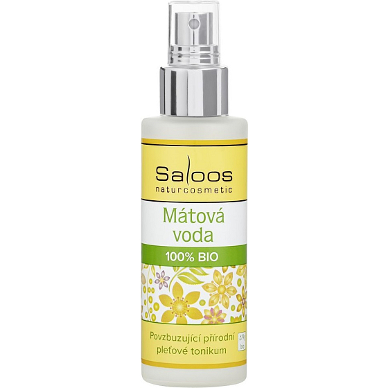 Saloos Peppermint Water 100% Organic stimulating natural skin tonic for oily and combination skin 100 ml