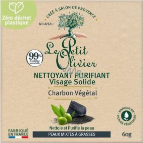 Le Petit Olivier Plant Charcoal Solid Make-up Remover for combination to oily skin 60 g