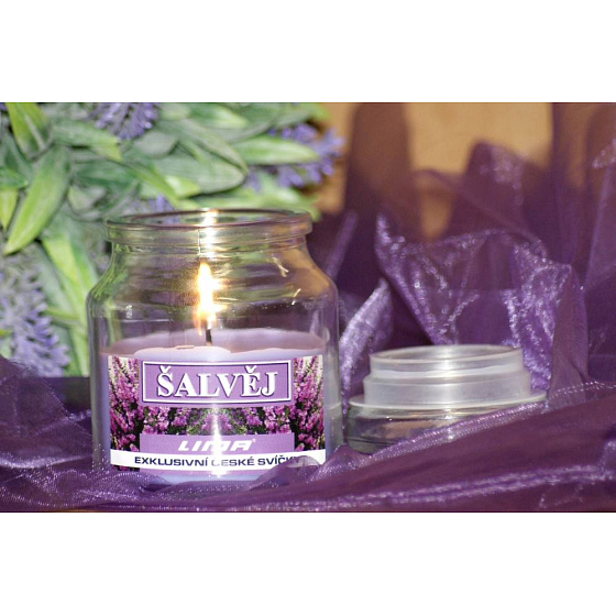 Lima Aroma Dreams Sage aromatic candle glass with lid 120 g