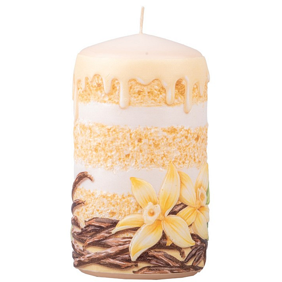 Candles Vanilla - Vanilla scented candle cylinder 60 x 110 mm