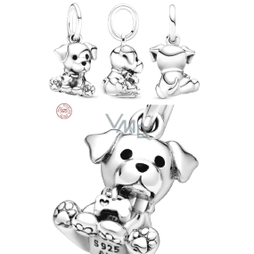Charm Sterling Silver 925 Dog - Labrador Puppy, Animal Bracelet Pendant