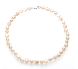 Pearl apricot river irregular necklace natural, 47 cm, symbol of femininity, brings admiration