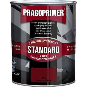 Pragoprimer Standard S2000 basic paint for metal, 0840 red-brown, 600 ml