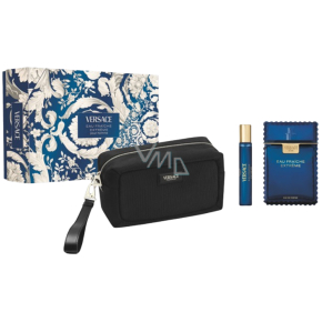 Versace Eau Fraiche Extreme Pour Homme Eau de Parfum 100 ml + travel spray 10 ml + cosmetic bag, gift set for men
