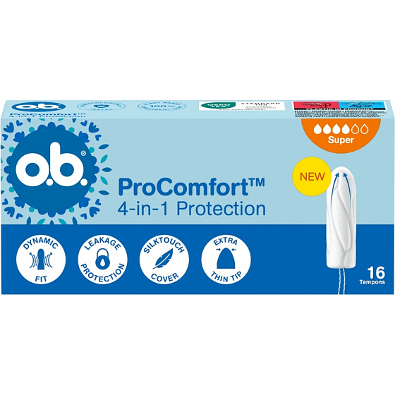 o.b. ProComfort Super Tampons 16 Pieces