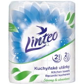 Linteo Strong & Absorbent paper kitchen towels with print 2 layers, 10 m, 2 pieces