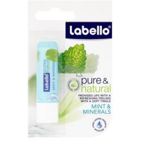 Labello Pure & Natural Mint & Minerals lip balm with cooling refreshment 5.5 g