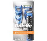 Gillette Fusion ProGlide Power Styler 3 in 1 cordless shaver with trimmer + shaving head + 3 x trimming combs + battery, cosmetic set for men