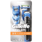 Gillette Fusion ProGlide Power Styler 3 in 1 cordless shaver with trimmer + shaving head + 3 x trimming combs + battery, cosmetic set for men