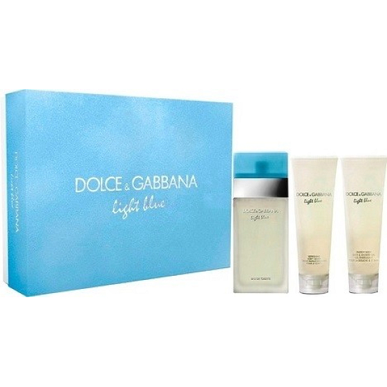 Dolce & Gabbana Light Blue EdT 50 ml Eau de Toilette + 50 ml Body Lotion + 50 ml Shower Gel, Gift Set