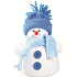 Snowman chubby figurine standing 14 cm