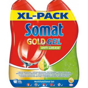 Somat Gold Gel Anti-Grease gel with active degreaser 2 x 600 ml