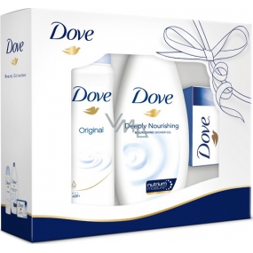 Dove Original antiperspirant deodorant spray for women 150 ml + shower gel 250 ml + toilet soap 100 g, cosmetic set