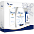 Dove Original antiperspirant deodorant spray for women 150 ml + shower gel 250 ml + toilet soap 100 g, cosmetic set