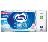 Zewa Deluxe Aqua Tube Delicate Care Toilet Paper 150 shreds 3 ply 8 pieces, flushable roll