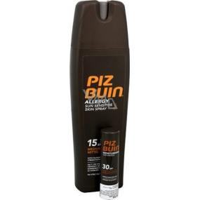 Piz Buin Allergy SPF15 sunscreen spray 200 ml + SPF30 lip balm 4.9 g