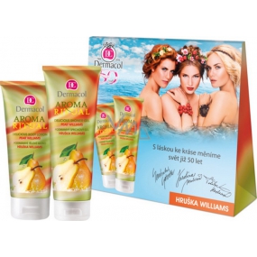 Dermacol Aroma Ritual Pear Williams Pear shower gel 250 ml + body lotion 200 ml, cosmetic set