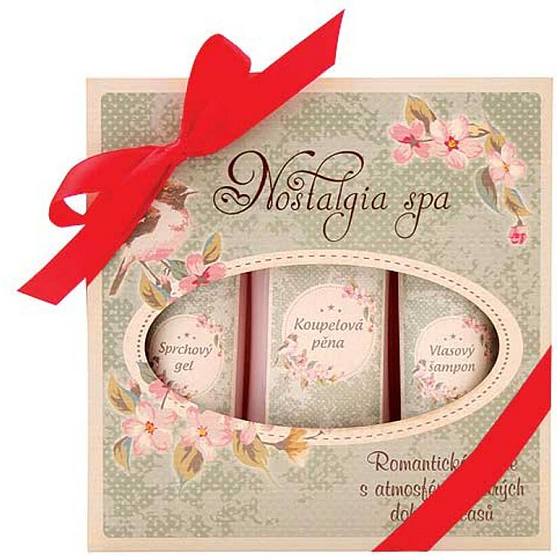 Bohemia Gifts Nostalgia Spa bath 250 ml + shower gel 200 ml + hair shampoo 200 ml, cosmetic set