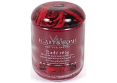 Heart & Home Red rose Soy scented candle big burns up to 70 hours 310 g