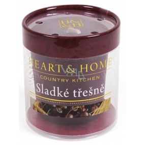 Heart & Home Sweet cherry Soy scented candle without packaging burns for up to 15 hours 53 g