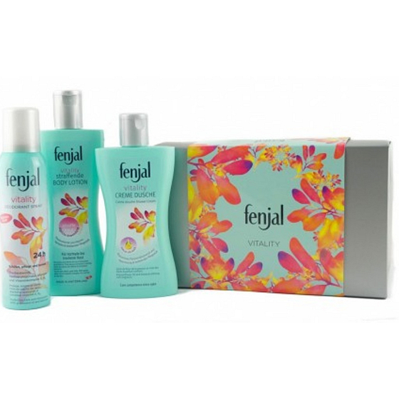 Fenjal Vitality shower gel 200 ml + body lotion 200 ml + deodorant spray 150 ml cosmetic set