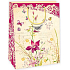 Ditipo Gift kraft bag 27 x 12 x 37 cm beige, flower, bird, butterflies