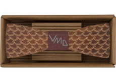 Bohemia Gifts Wooden bow tie Wool 12.5 cm
