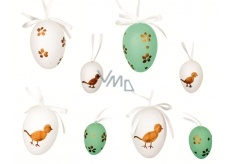 Plastic eggs for hanging 4 x 6 cm, 4 x 4 cm in a bag