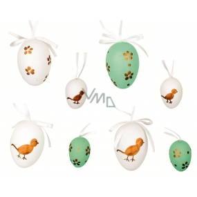 Plastic eggs for hanging 4 x 6 cm, 4 x 4 cm in a bag