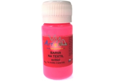 Art e Miss Color for textiles glowing - glows in the dark, for light materials 81 neon pink 40 g
