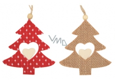 Red and jute tree 10 cm, 2 pieces in a bag