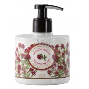 Panier des Sens Red thyme rejuvenating and stimulating body and hand lotion dispenser 300 ml