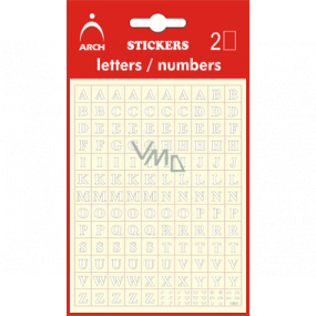 Sheet Self-adhesive letters AZ White + bonus, height 5 mm 2 sheets 17 x 10 cm
