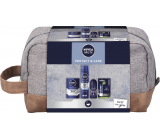 Nivea Men Protect & Care after shave balm 100 ml + shaving gel 200 ml + antiperspirant deodorant roll-on 50 ml + Labello lip balm 4.8 g + case, cosmetic set for men