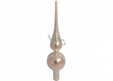 Glass tip for tree matt silver 24 cm