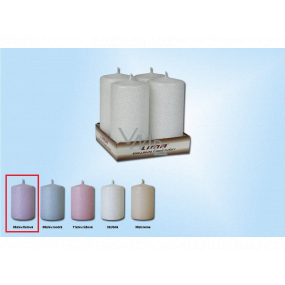 Lima Ice pastel candle purple cylinder 50 x 100 mm 4 pieces