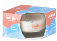 Bolsius True Freshness Fresh Linen - Fresh linen scented candle in glass 80 x 50 mm