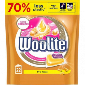 Woolite Pro-Care Keratin gel capsules for washing delicate laundry, softens and protects the fibers of 22 pieces