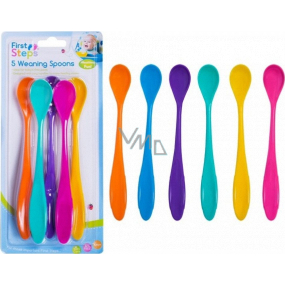 First Steps Spoon for toddlers from 6 months long 5 pieces