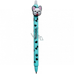 Colorino Rubberized pen Bulldogs green, blue refill 0,5 mm