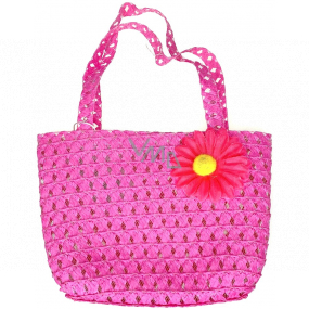 Kids Fun Children's bag with flower dark pink 20 x 15 cm