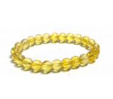 Citrine bracelet elastic natural stone, ball 8 mm / 16-17 cm, stone of abundance, success