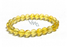 Citrine bracelet elastic natural stone, ball 8 mm / 16-17 cm, stone of abundance, success