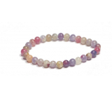 Tourmaline pink bracelet elastic natural stone, ball 6 mm / 16-17 cm, guardian of good mood