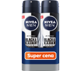 Nivea Men Invisible Black & White antiperspirant deodorant sprej 2 x 150 ml, duopack pro muže