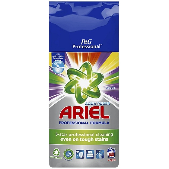 Ariel Aquapuder Color universal washing powder for coloured clothes 140 doses 9,1 kg